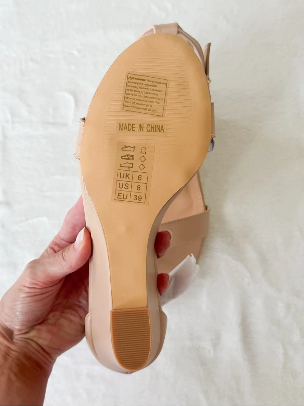 RAG & CO POBORA WEDGE SANDALS size 8